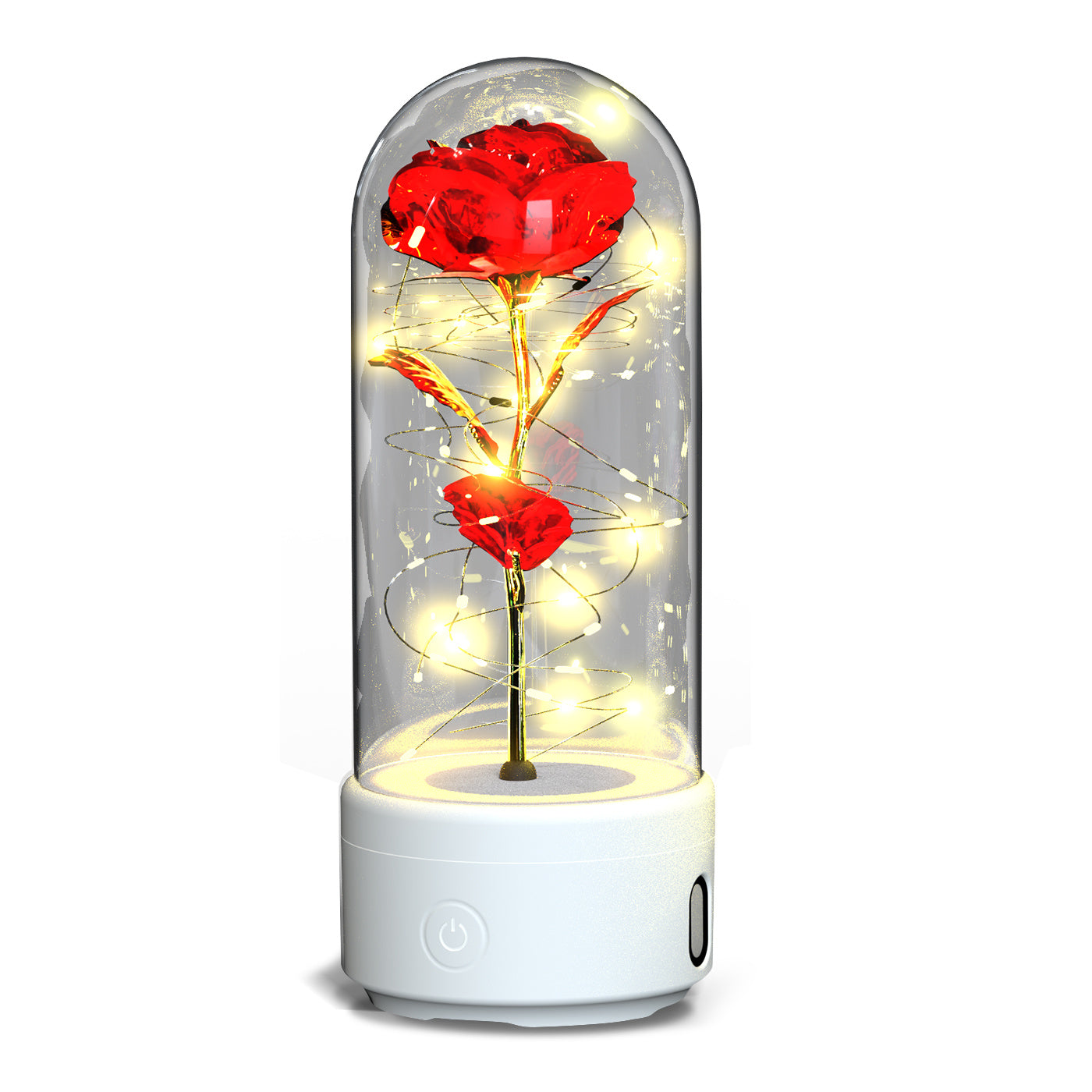 2 In 1 Rose Flowers LED Light & Bluetooth Speaker