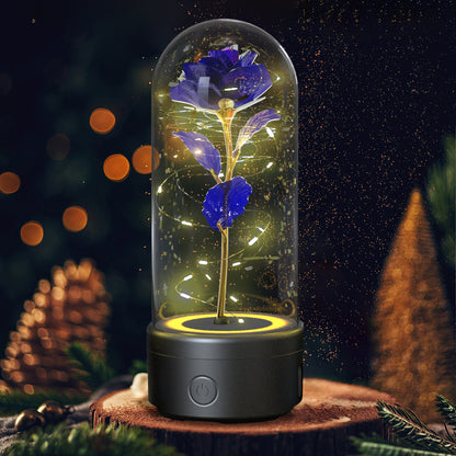 2 In 1 Rose Flowers LED Light & Bluetooth Speaker