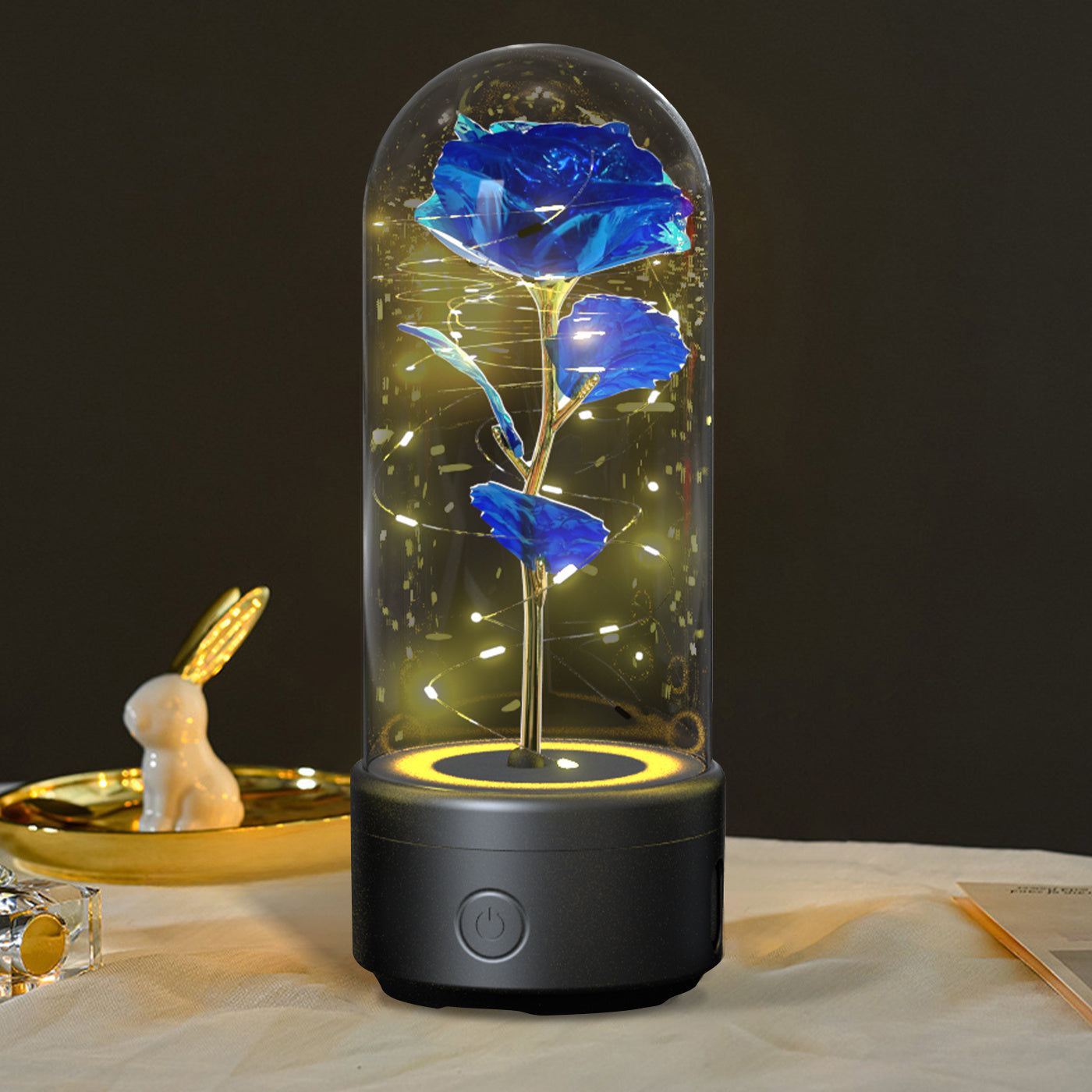 2 In 1 Rose Flowers LED Light & Bluetooth Speaker