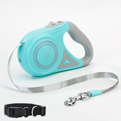 Dog Retractable Leash And Dog Collar