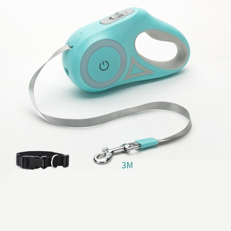 Dog Retractable Leash And Dog Collar