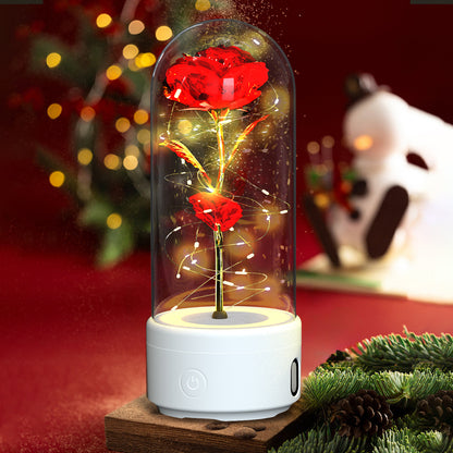 2 In 1 Rose Flowers LED Light & Bluetooth Speaker