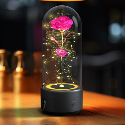 2 In 1 Rose Flowers LED Light & Bluetooth Speaker