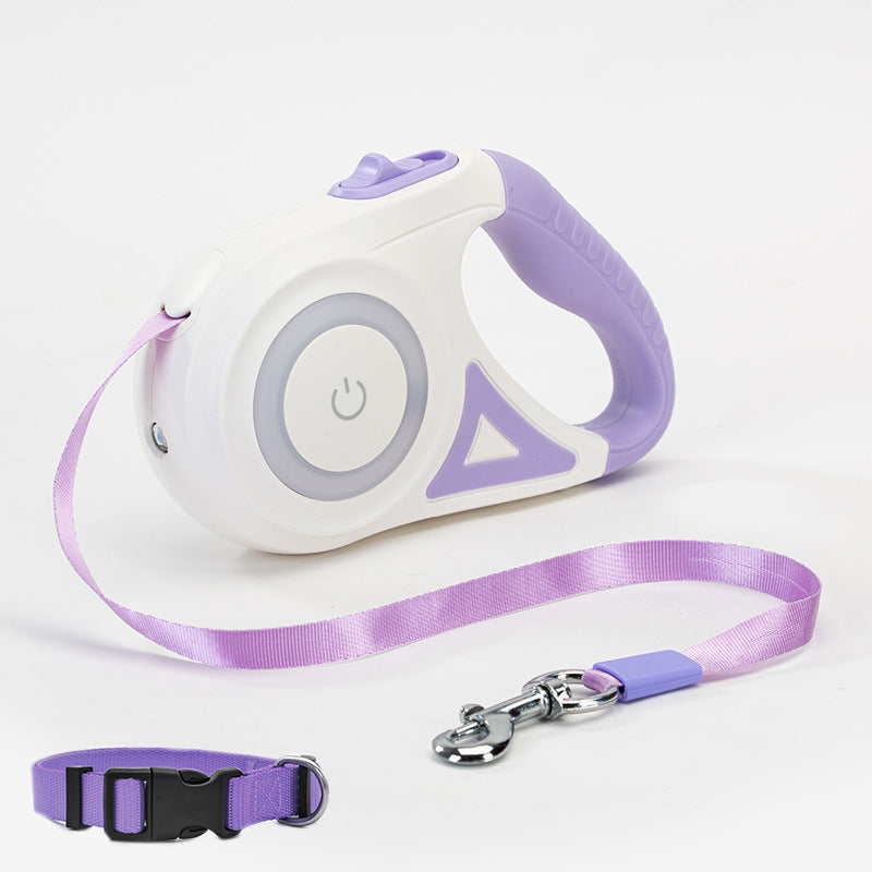 Dog Retractable Leash And Dog Collar